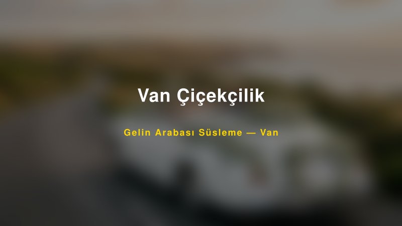 Van Çiçekçilik Gelin Arabası Süsleme Fiyatları — 1